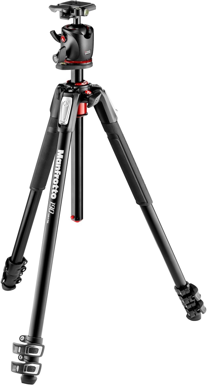фото Підлоговий штатив Manfrotto 190 Alu 3 Segments Tripod Kit (MK190XPRO3-BHQ2)