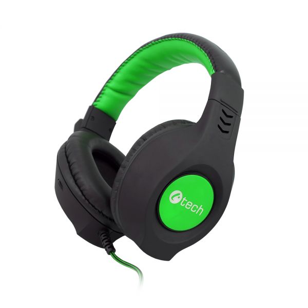 фото Навушники з мікрофоном C-Tech Nemesis V2 Green (GHS-14G)