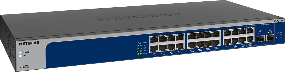 фото Комутатор керований рівня 2 Netgear XS724EM (XS724EM-100EUS)