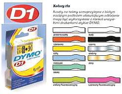 Dymo taśma S0720780 typ D1 (black on white)
