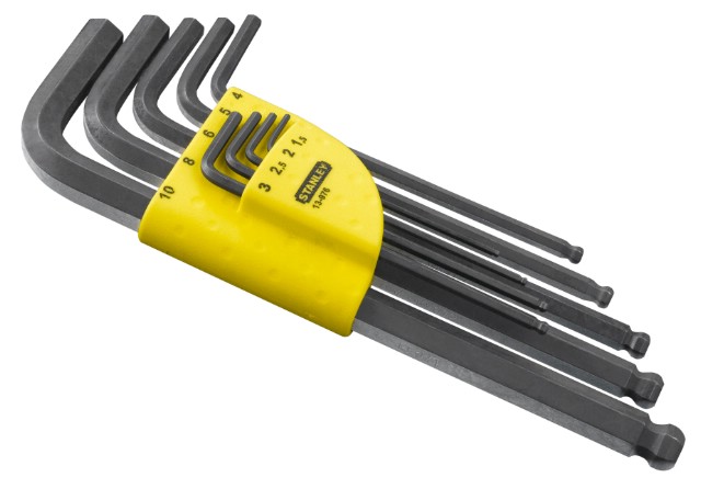 Stanley Zestaw kluczy imbusowych hex typ L 1,5-10mm z kulką 9szt. (13-976)