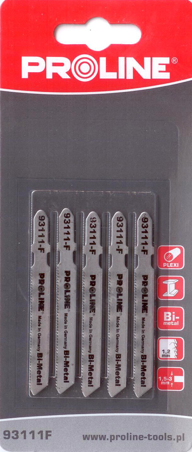 Pro-Line Brzeszczoty do wyrzynarki Bi-Metalowe 5szt. typ U 50x1,2mm - 93411F