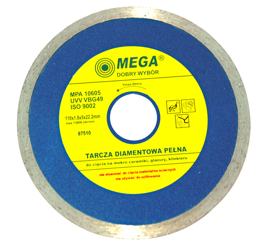 Mega Tarcza diamentowa pełna 2.2x5.2mm 180mm 87580