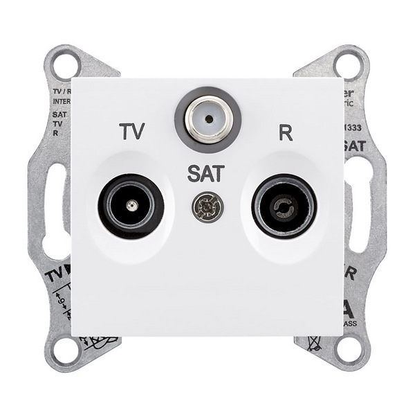 Schneider Electric Gniazdo antenowe RD/TV/SAT końcowe 1dB białe - SDN3501321