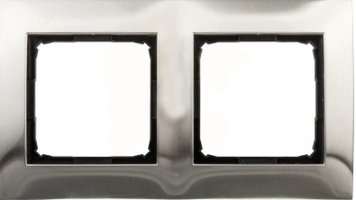 Kontakt-Simon Ramka podwójna SIMON54 metalowa inox - DR2/61