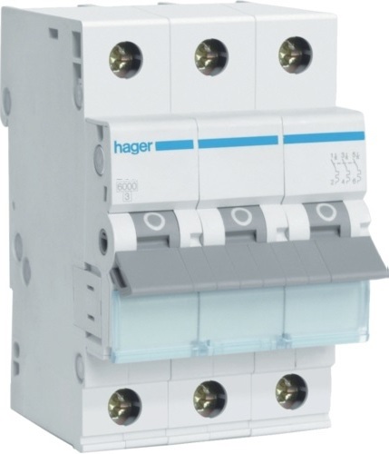 Hager Wyłącznik nadprądowy 3P C 32A 6kA AC MCN332E