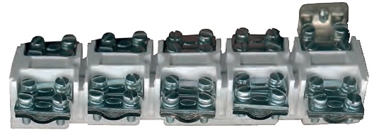 Ergom Złączka gwintowa LZG 5-95 5-torowa 95mm2 biała R35RW-01030300201