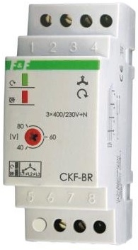 F&F Przekaźnik kolejności zaniku i asymetrii faz 10A 1P 4sek 40-80V CKF-BR
