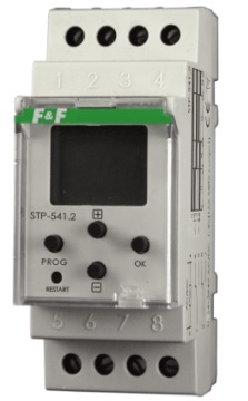 F&F Przekaźnik czasowy 2x16A 1sek-99h 24-264V AC/DC (STP-541)