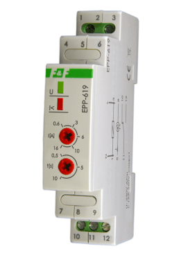 F&F Przekaźnik prądowy jednofunkcyjny 230V AC 1P 16A - EPP-619