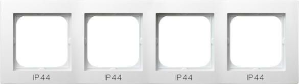 Ospel Ramka poczwórna AS do łączników IP-44 biały (RH-4G/00)