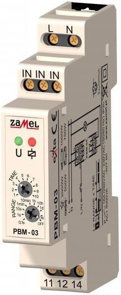 Zamel Przekaźnik bistabilny z wyłącznikiem czasowym 230V AC PBM-03 (EXT10000065)