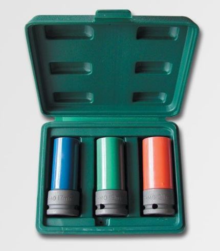 Honiton Zestaw nasadek udarowych do felg 1/2" 17-21mm 3szt. (H1803)