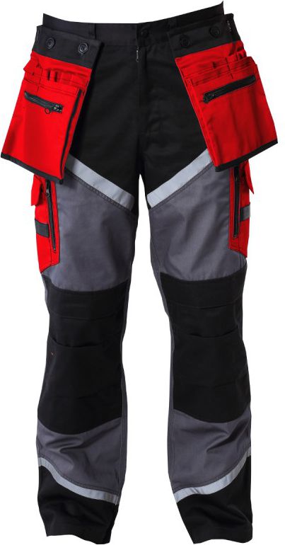 Lahti Pro Spodnie ochronne do pasa z odblaskami bawełniane S (L4050501)