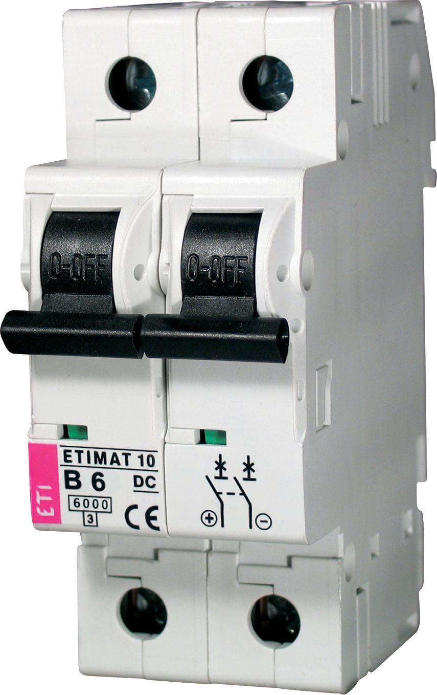 Eti-Polam Wyłącznik nadprądowy 2P B 6A 6kA DC ETIMAT10 (002128712)