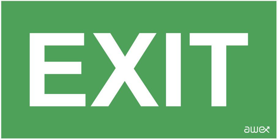 AWEX Piktogram Exit logo 125 x 250mm (PS28)