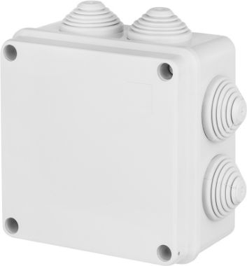 Elektro-Plast Puszka hermetyczna Industrial n/t 129 x 129 x 61mm z 7 dławnicami IP55 szara (2701-02)