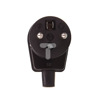 Powstaniec Wtyczka kątowa W 7 16A 2P+Z czarna (31-12102.07)