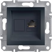 Schneider Electric Gniazdo komputerowe Asfora kat. 5e UTP bez ramki antracyt (EPH4300171)