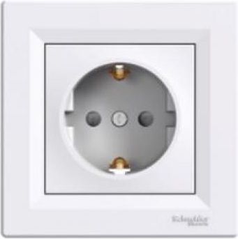 Schneider Electric Gniazdo instalacyjne Asfora pojedyncze schuko z przesłonami białe (EPH2900221)