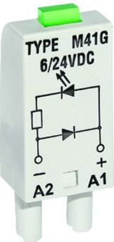 Relpol Moduł sygnalizacyjny LD, diody: LED zielony + D, 24-60V DC M42G szary (854843)