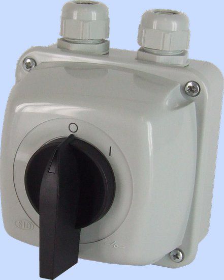 Elektromet Łącznik krzywkowy 0-1 3P 40A IP44 Łuk 40-13 w obudowie (924005)
