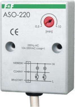 F&F Automat schodowy 10A 0,5-10min 110V z przyłączem kablowym 0,5m (ASO-110)
