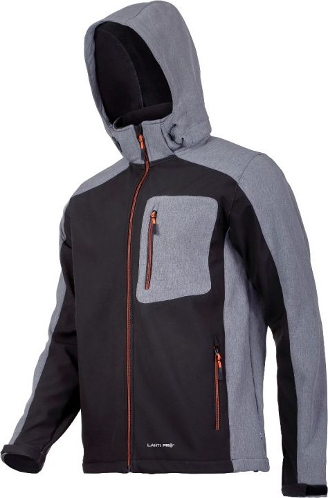 Lahti Pro Kurtka softshell z kapturem czarno-szara rozmiar S (L4091601)