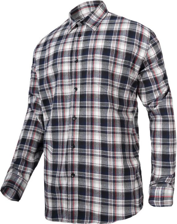 Lahti Pro Koszula flanelowa bawełniana szaro-czarna w kratę rozmiar XXL (L4180405)