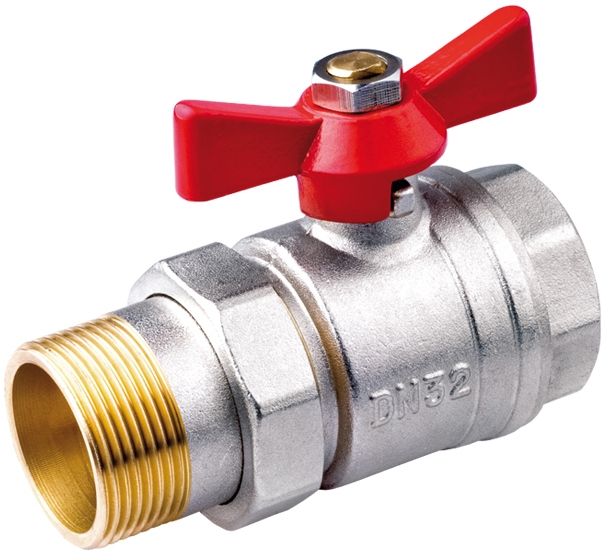Perfexim Zawór kulowy wodny WZ DN32 ze śrubunkiem motylek wzmocniony PHA-005/SM G1 1/4 WZ PN30 DN32 (00-005-0320-000)