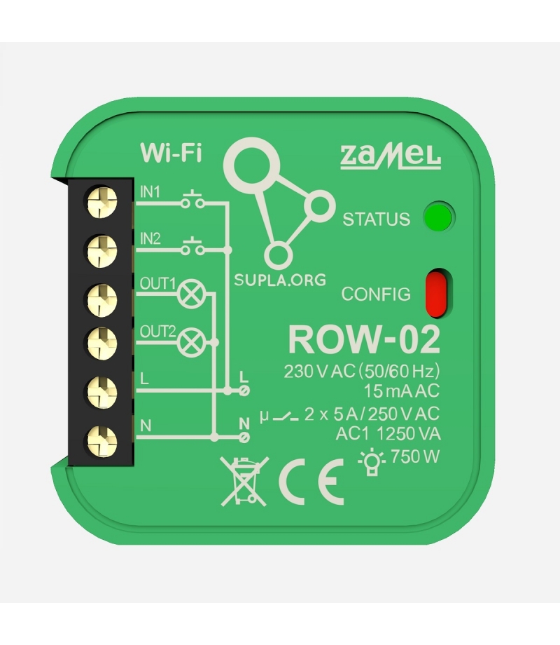 Zamel SUPLA Odbiornik dopuszkowy WI-FI 2-kanałowy dwukierunkowy (ROW-02 SPL10000003)