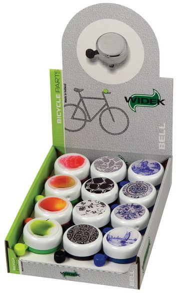 Widek Dzwonek rowerowy WHITE COLLECTION mix kolorów pudełko 12szt. (WDK-002666)