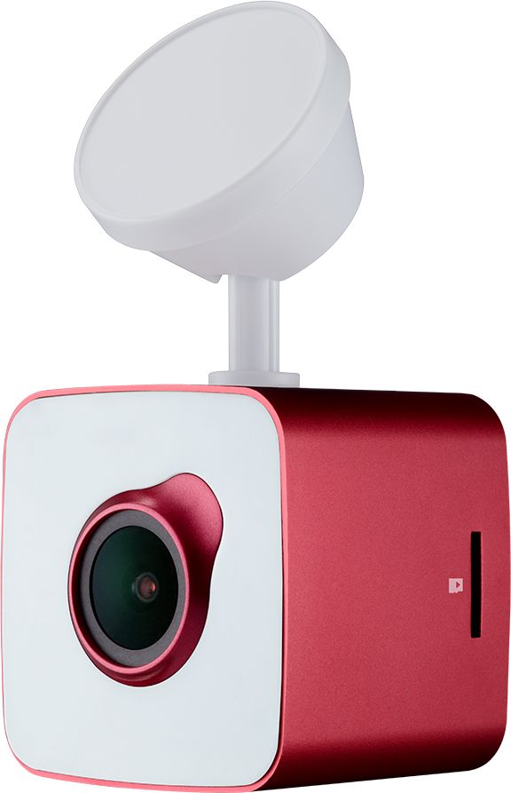 фото Автомобільний відеореєстратор Prestigio Cube White/Red