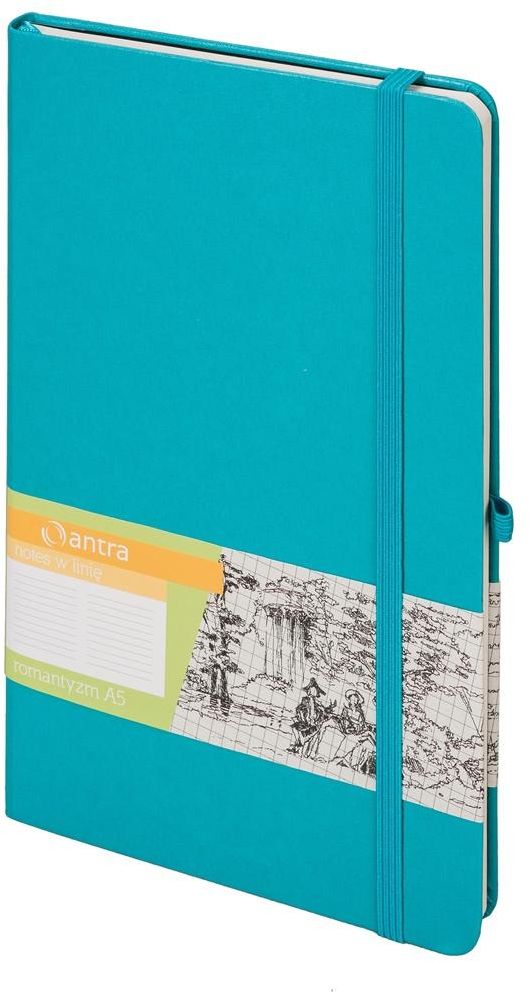 Antra Notes A5 Linia Romantyzm Turkusowy