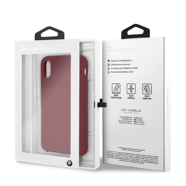 BMW Etui hardcase BMW BMHCPXSILRE iPhone X czerwony/red Silicone