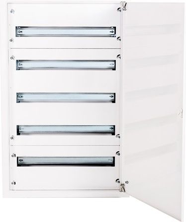 Alfako Rozdzielnica modułowa 5x24 natynkowa IP40 zamek RAL9003 reg ramka z drzwiami (A-RZ52)