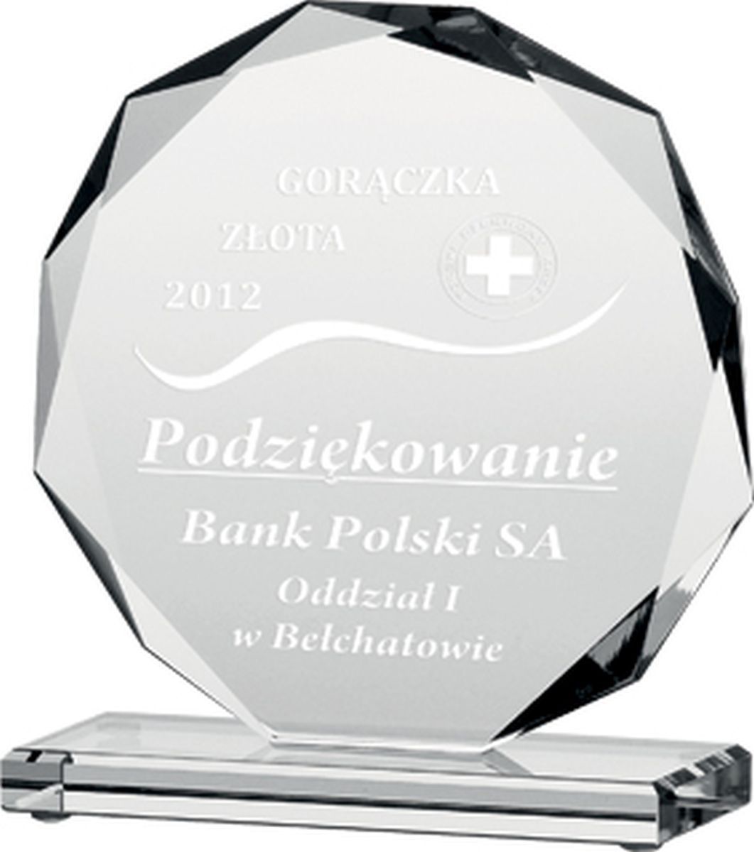 Victoria Sport Trofeum szklane grawerowane