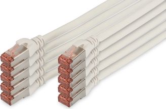 Digitus Patchcord CAT6, S-FTP, 0.25m, 10 sztuk (DK-1644-0025-WH-10)