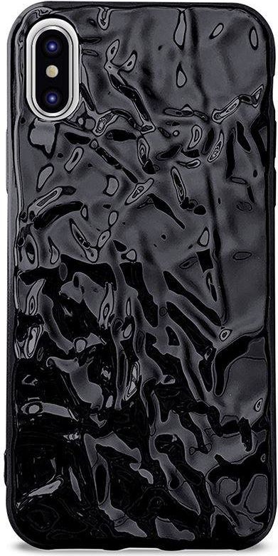 Puro Etui Glam Metal Flex Cover iPhone X czarne