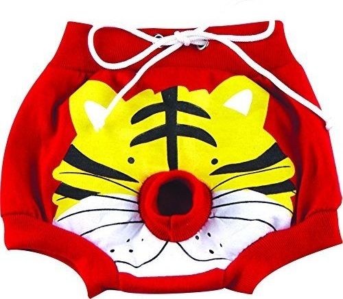 DoggyDolly Spodenki z tygrysem czerwone r. XL