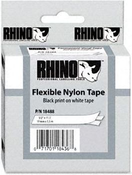 Dymo etykieta Rhino do opisu kabli i przewodów biała 18489 (S0718120) nadruk czarny