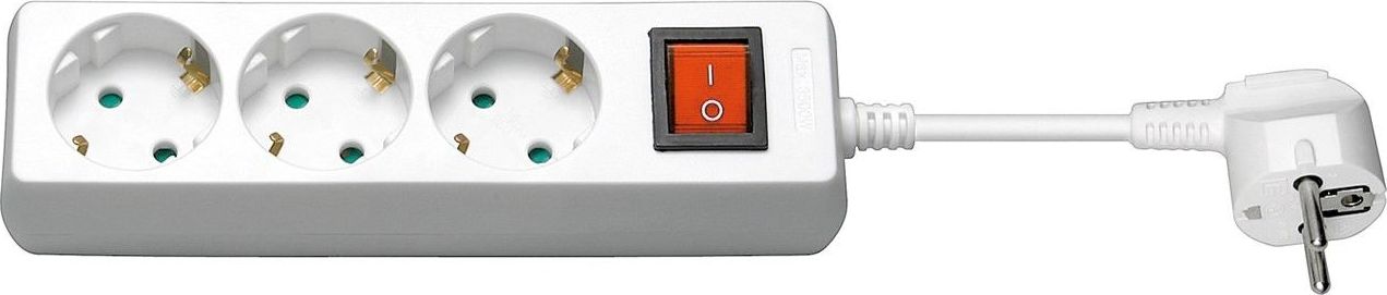 Listwa zasilająca MicroConnect 3 gniazda 3 m biała (GRU0033WS)