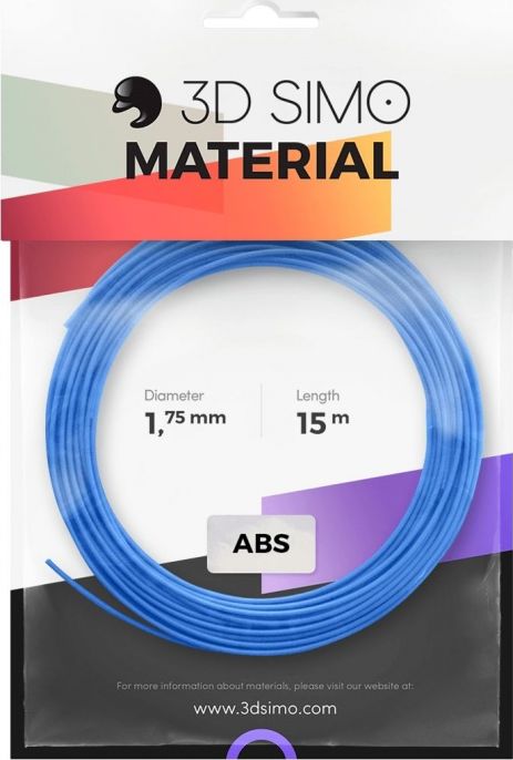 3DSimo Filament ABS Zestaw kolorów - niebieski, zielony, żółty (G3D3000)