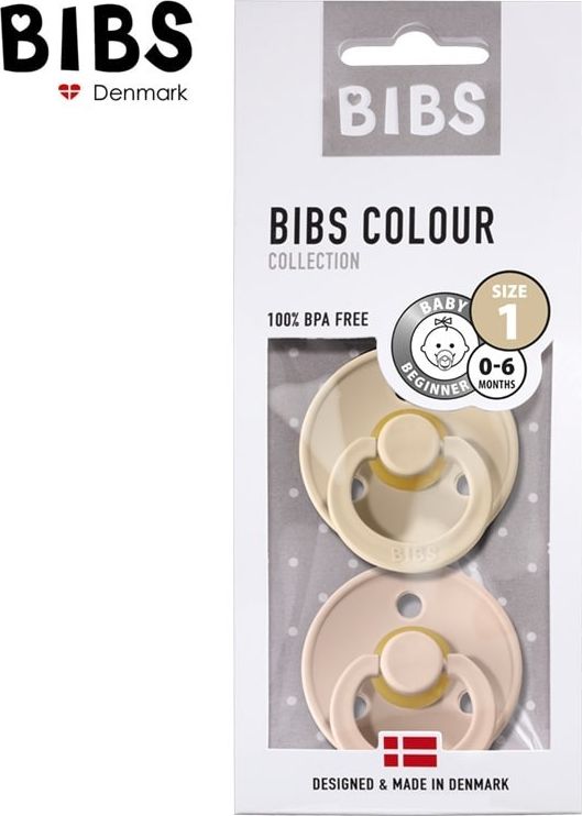 Bibs BIBS 2-PACK S BLUSH & VANILLA Smoczek Uspokajający kauczuk Hevea