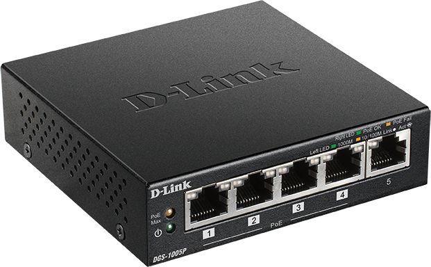 фото Коммутатор неуправляемый D-Link DGS-1005P/E