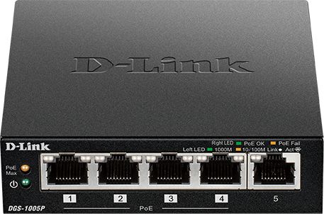 фото Коммутатор неуправляемый D-Link DGS-1005P/E