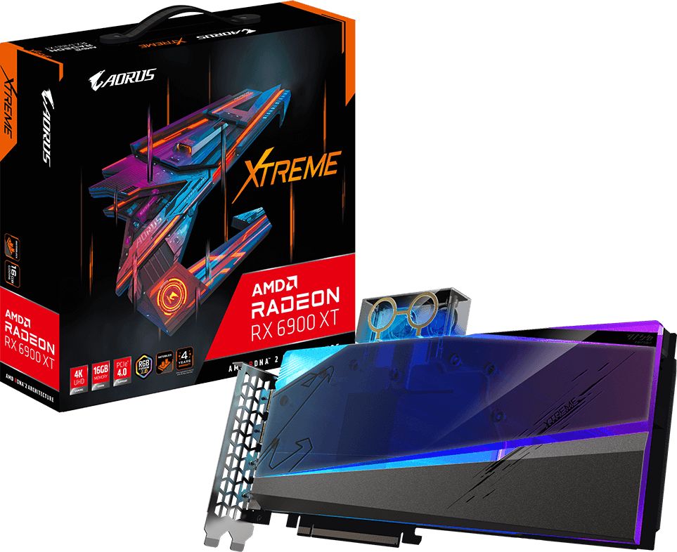фото Відеокарта Gigabyte Aorus Radeon RX 6900 XT XTREME WATERFORCE WB 16G (GV-R69XTAORUSX WB-16GD)