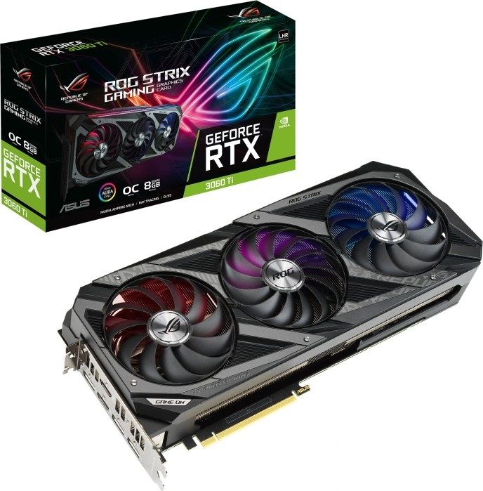 фото Відеокарта Asus GeForce RTX 3060 Ti ROG Strix V2 Gaming OC LHR (ROG-STRIX-RTX3060TI-O8G-V2-GAMING)