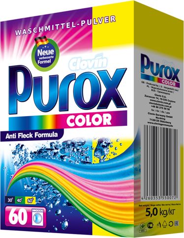 Purox Proszek do prania Purox Color 5 kg karton uniwersalny