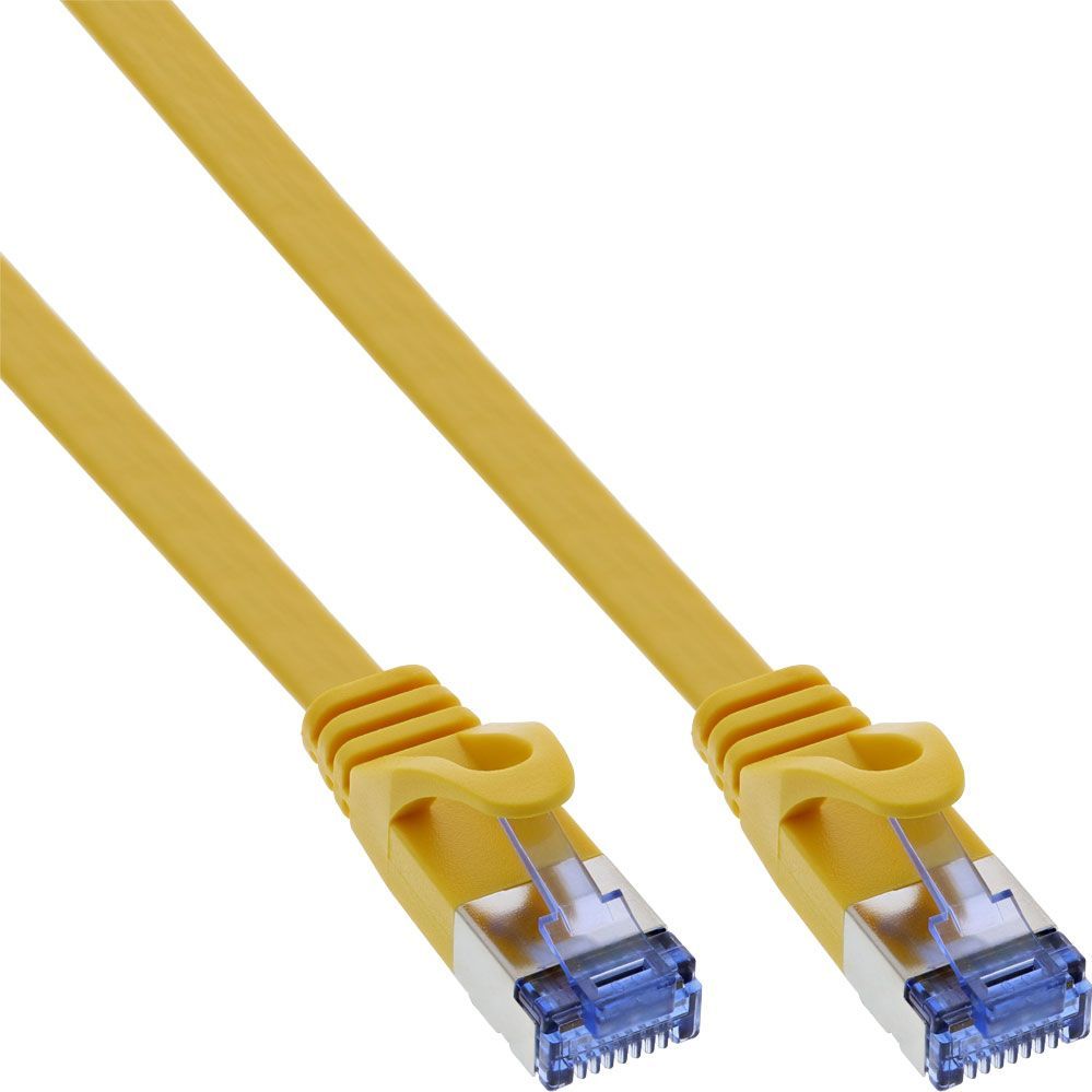 InLine Flat Patch kabel, U/FTP, Cat.6A, żółty, 2m